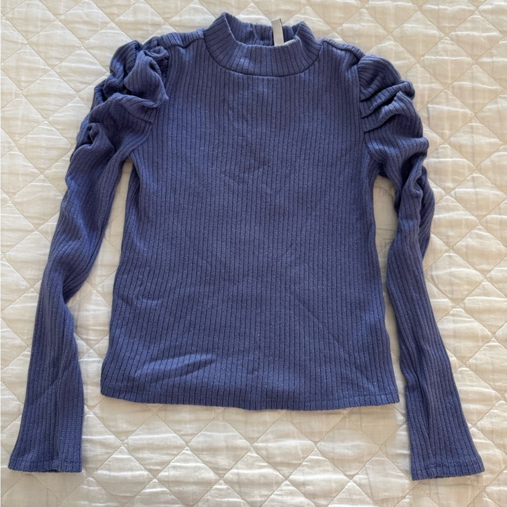 Janie and Jack Girls Long Sleeve Sparkle Shirt Size 8
